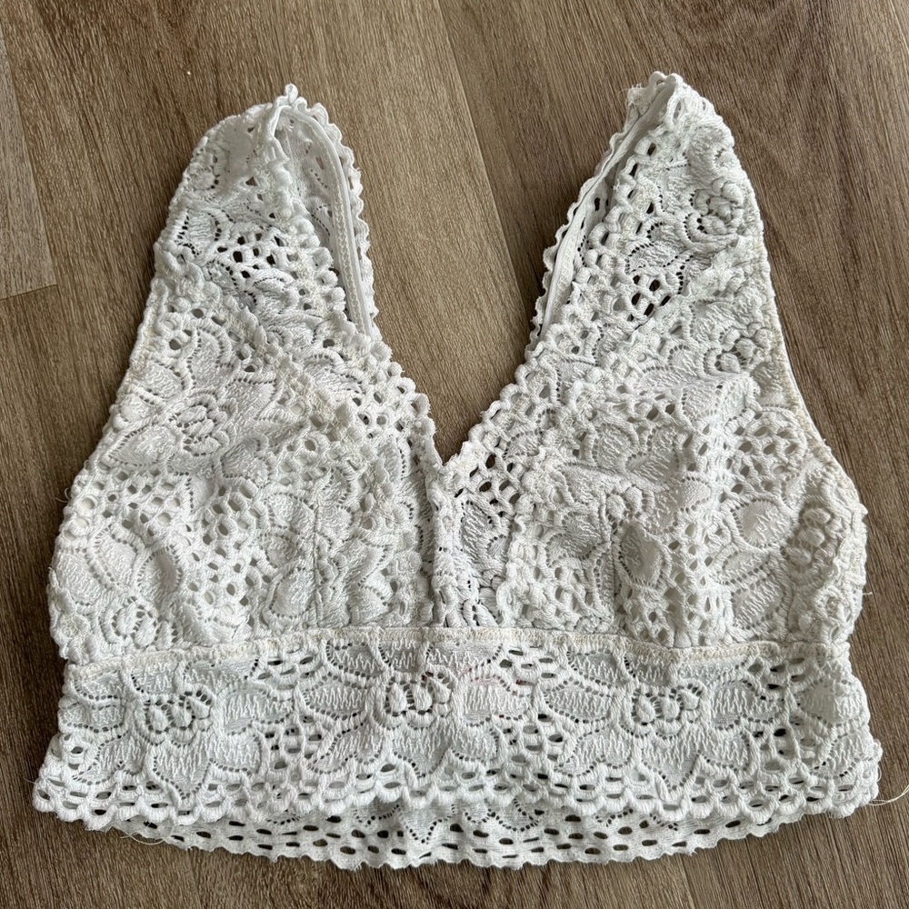 Altar'd State White Lace Bralette